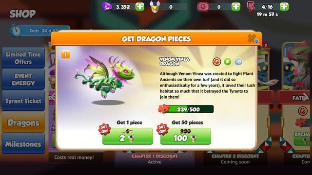 461 chest and got 478 Talisman | Venophasma Tyrant event | 239/500 Venom Vinea piece смотреть онлайн