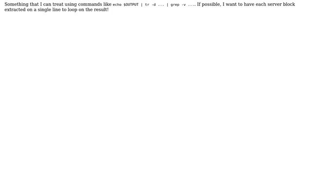 Unix & Linux: extract servers' blocks from Nginx conf смотреть онлайн