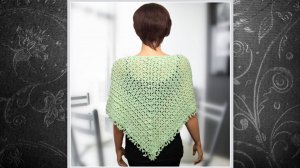 Вязание тёплой нежной шали  крючком.