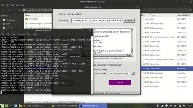 Instalasi Alldeb Manager dan Virtualbox di Linux смотреть онлайн