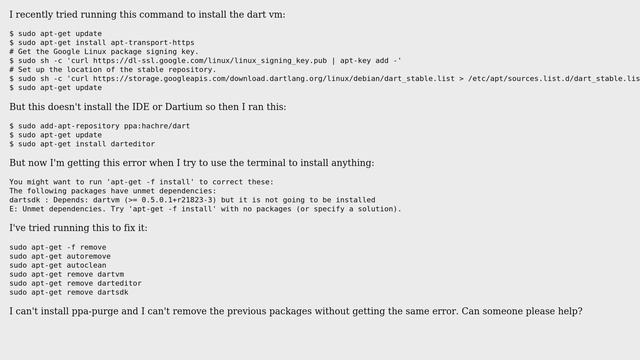 Unable to install new software due to dartvm? смотреть онлайн
