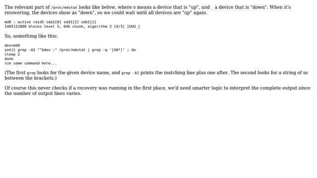 Unix & Linux: bash script to execute a command,when RAID rebuilt has been finished (2 Solutions!!) смотреть онлайн