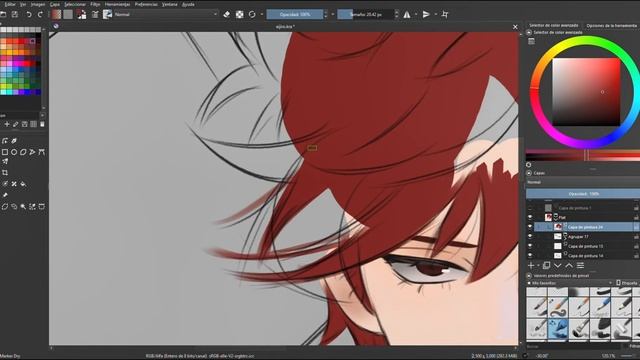 Eijiro Kirishima // Krita SpeedPaint  🎧°. •