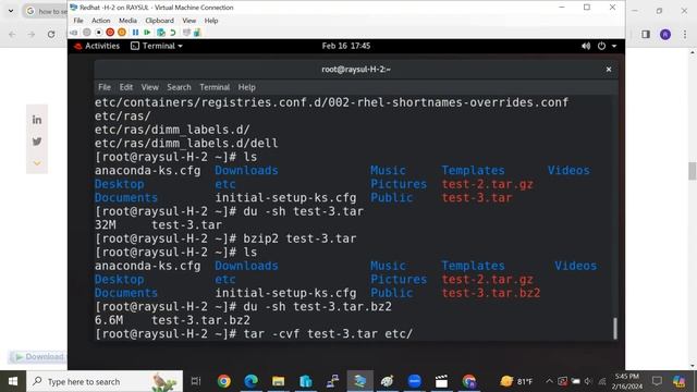 Compressing and Archiving Files,Folders in Linux gzip, gunzip, bzip2, bunzip2 & tar Commands part смотреть онлайн