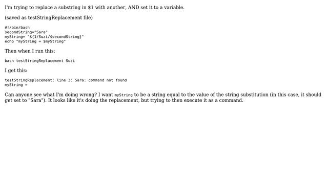 Unix & Linux: Bash: Set variable equal to a string substitution смотреть онлайн