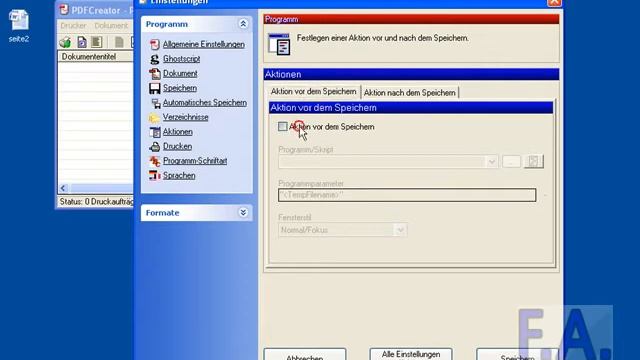 PDF Creator Aktionen / Skripte vor oder nach dem Speichern смотреть онлайн