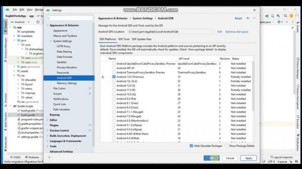 How to update API level in android studio | How to install Android API 33 in Android Studio