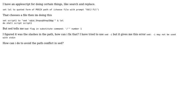 Unix & Linux: Handling sed variables with paths in them? смотреть онлайн