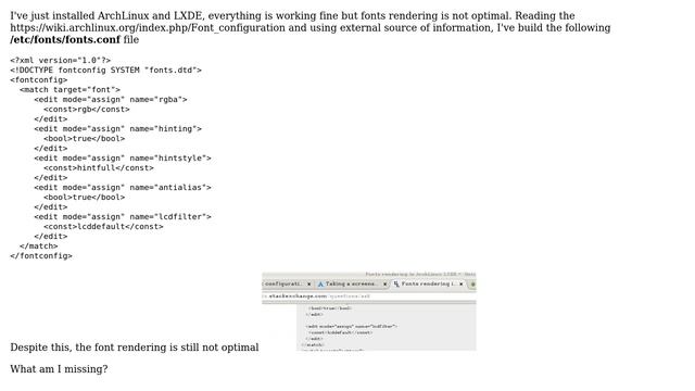 How to correctly set fonts rendering in ArchLinux/LXDE? смотреть онлайн