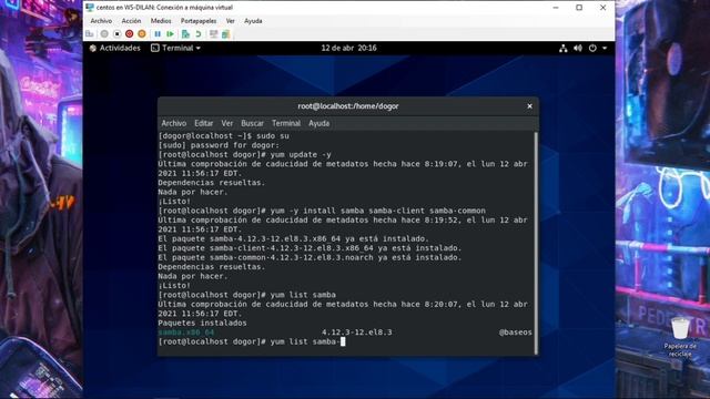 primeros paso para la instalación de samba en centos 8.3 смотреть онлайн