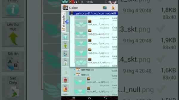 hướng dẫn chi tiết mod icon pin, sóng....dùng X-plore trực tiếp trên android