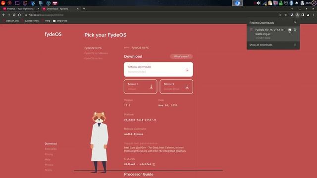 Scriere imagine Fyde OS смотреть онлайн