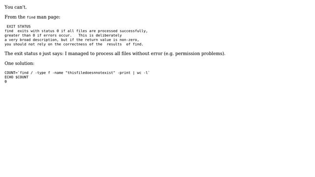 DevOps & SysAdmins: find command + exe status diff from 0 when file not found (5 Solutions!!) смотреть онлайн