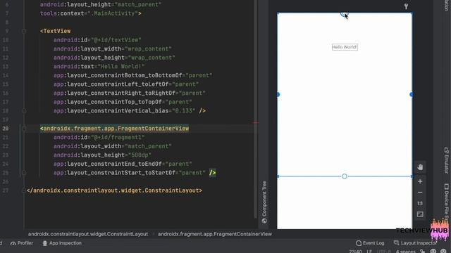 Fragment creation using FragmentContainerView | Techviewhub | Android Studio смотреть онлайн