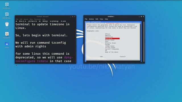 Updating timezone in Kali Linux смотреть онлайн