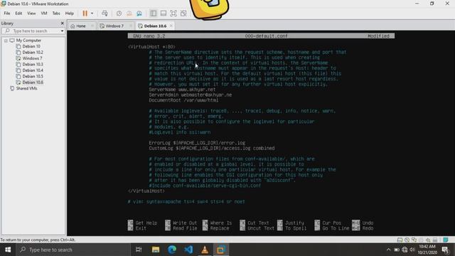 Install & Konfigurasi Web Server Debian 10VM Ware dengan HTML смотреть онлайн