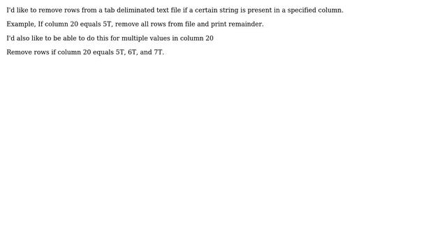 Unix & Linux: Remove rows from a file with awk смотреть онлайн
