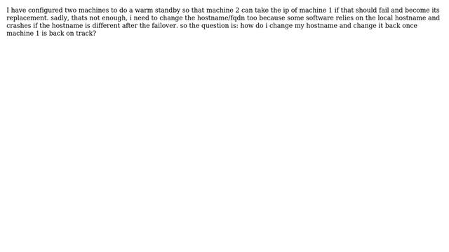 Change hostname on linux ha failover case смотреть онлайн