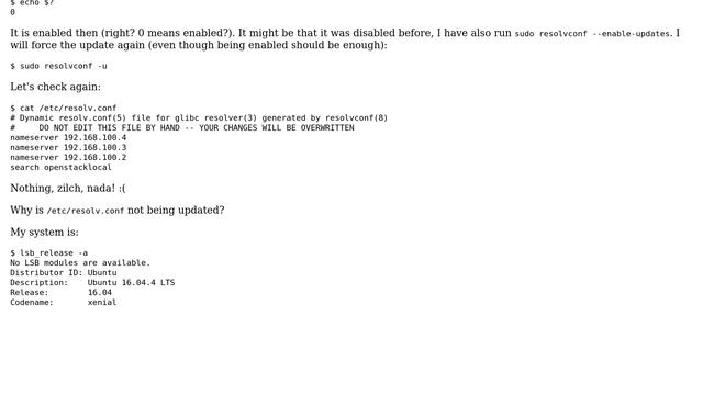 DevOps & SysAdmins: Not possible to update resolv.conf смотреть онлайн