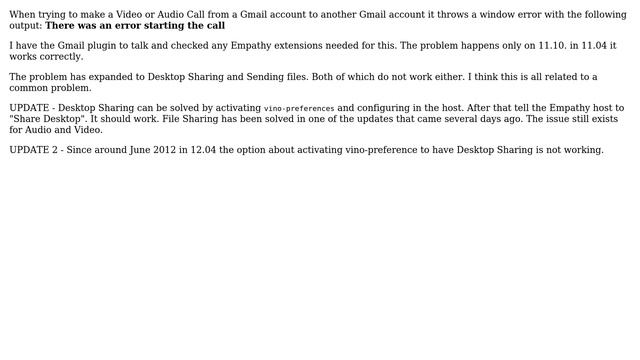 Empathy Audio Call, Video Call, Desktop Sharing and File Sending not working смотреть онлайн
