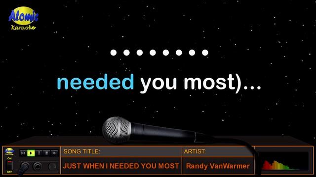 JUST WHEN I NEEDED YOU MOST - Randy VanWarmer (HD Karaoke) смотреть онлайн