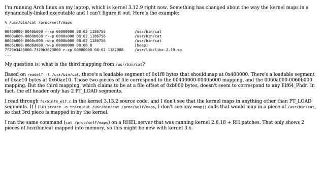 /proc/self/maps - 3rd mapped piece of file? (2 Solutions!!) смотреть онлайн