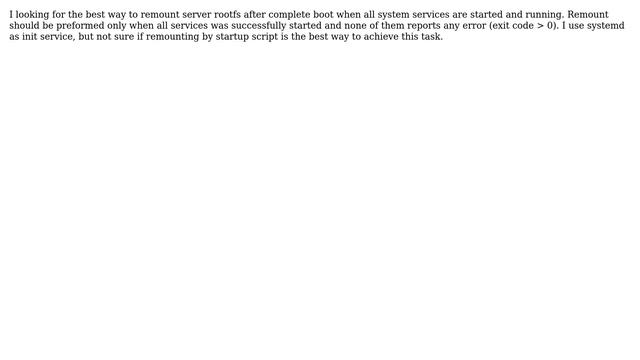DevOps & SysAdmins: Remount roofts read-only after boot up смотреть онлайн