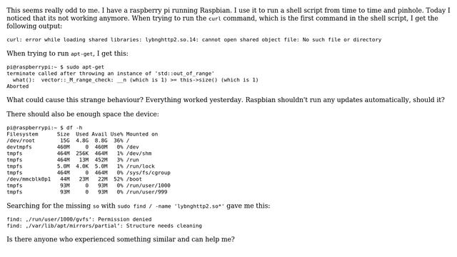 Unix & Linux: Raspbian suddenly not executing most commands anymore смотреть онлайн