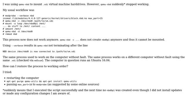 qemu-nbd not creating partions смотреть онлайн