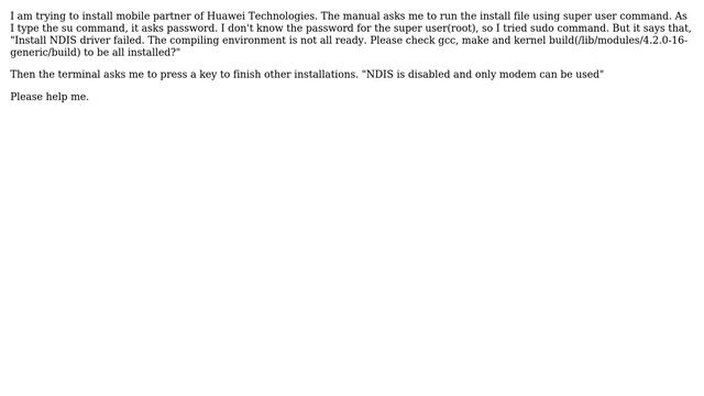 Ubuntu: Install mobile partner using super user смотреть онлайн