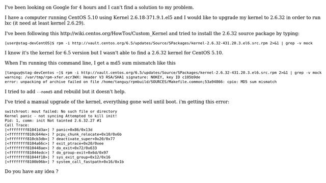 Upgrading kernel 2.6.18 to 2.6.32 on CentOS 5.10 смотреть онлайн