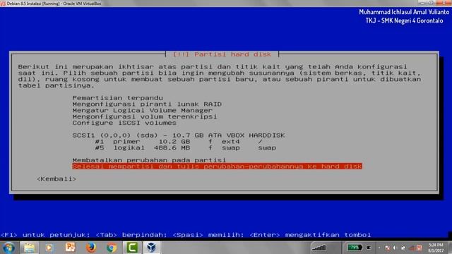 Tutorial Instalasi Linux Debian 8.5 Jessie Dengan Menggunakan VirtualBox смотреть онлайн