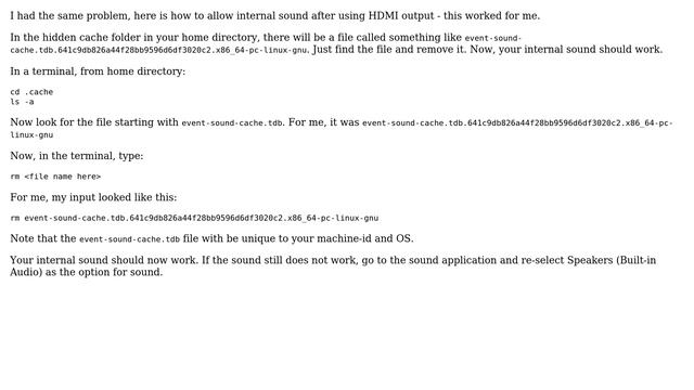 Ubuntu: No sound from internal speakers after using HDMI output (4 Solutions!!) смотреть онлайн