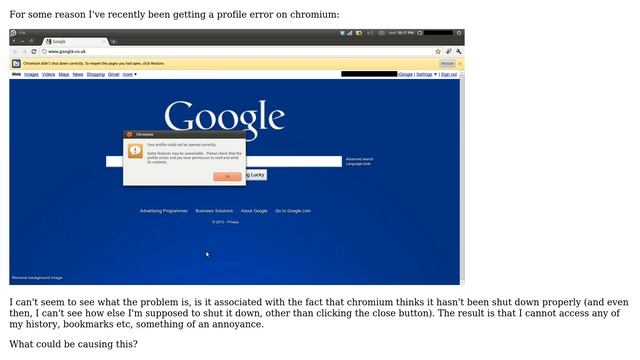 Ubuntu: Chromium profile "could not be opened correctly" errors (3 Solutions!!) смотреть онлайн
