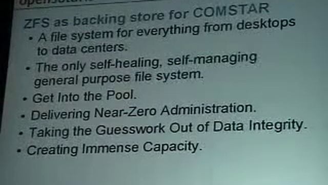 OpenSolaris Storage - technologies you can use today смотреть онлайн