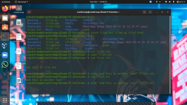 Linux lect# 10 create and modifing file and direc смотреть онлайн