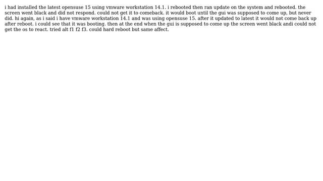 Unix & Linux: Boot issues with opensuse 15 and vmware workstation 14 смотреть онлайн