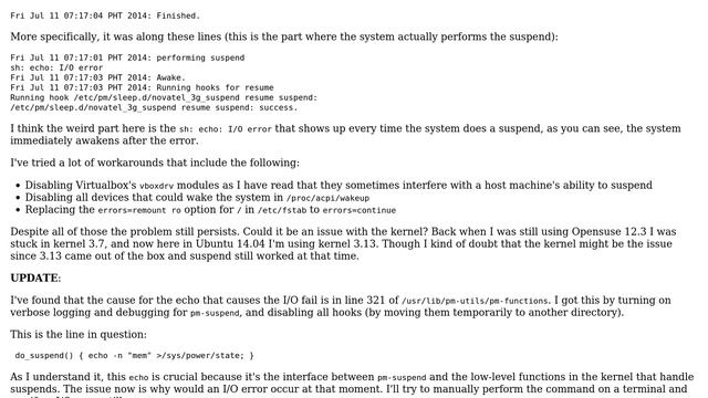 Ubuntu: sh: echo: I/O error on pm-suspend Ubuntu 14.04 (2 Solutions!!) смотреть онлайн