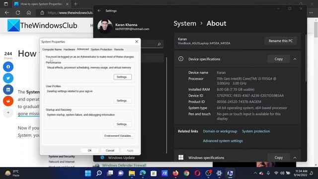 How to open System Properties in Control Panel in Windows 11/10 смотреть онлайн