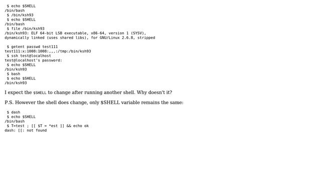 Unix & Linux: Why $SHELL doesn't change when I run new shell? (2 Solutions!!) смотреть онлайн