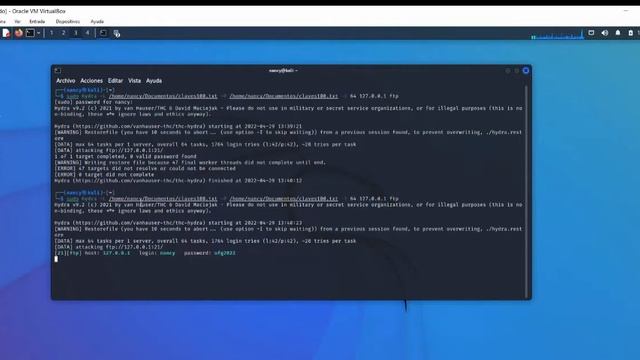 Ataque de contraseña FTP con kali Linux смотреть онлайн