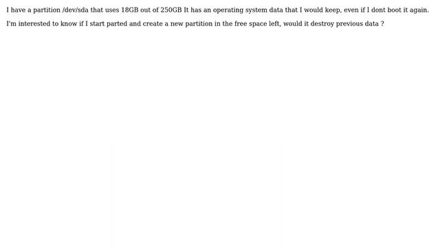 Unix & Linux: Can I use parted on existing partition that has free space without loosing data? смотреть онлайн