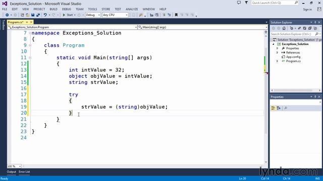 Tutorials - C# 05 06 Solution Handle an error смотреть онлайн