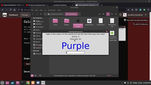 Color game for Linux tour. смотреть онлайн