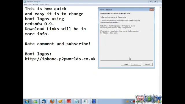 Change Your iphone/ipod boot logos within 5 mins using redsn0w 0.9 ( windows or mac ) смотреть онлайн