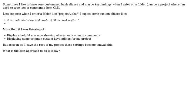 Unix & Linux: Setting temporary bash aliases when entering a folder смотреть онлайн