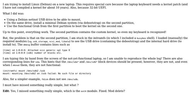 Unix & Linux: (Linux) unable to mount from initramfs смотреть онлайн