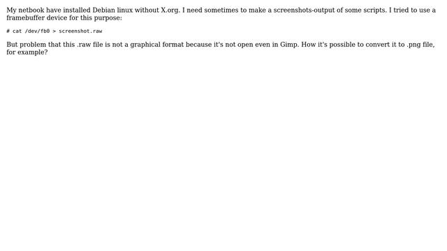 Unix & Linux: To make a screenshot in console (without X) (2 Solutions!!) смотреть онлайн