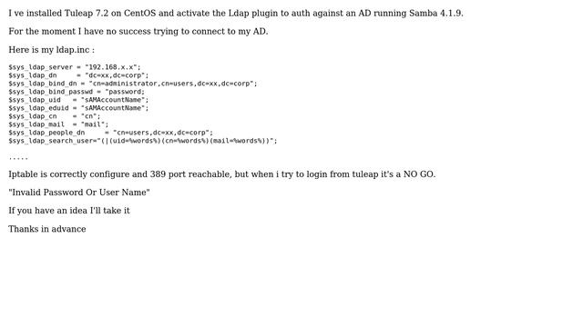 TULEAP - LDAP Plugin & Active Directory смотреть онлайн
