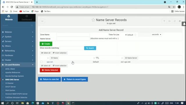 DNS WEBMIN смотреть онлайн